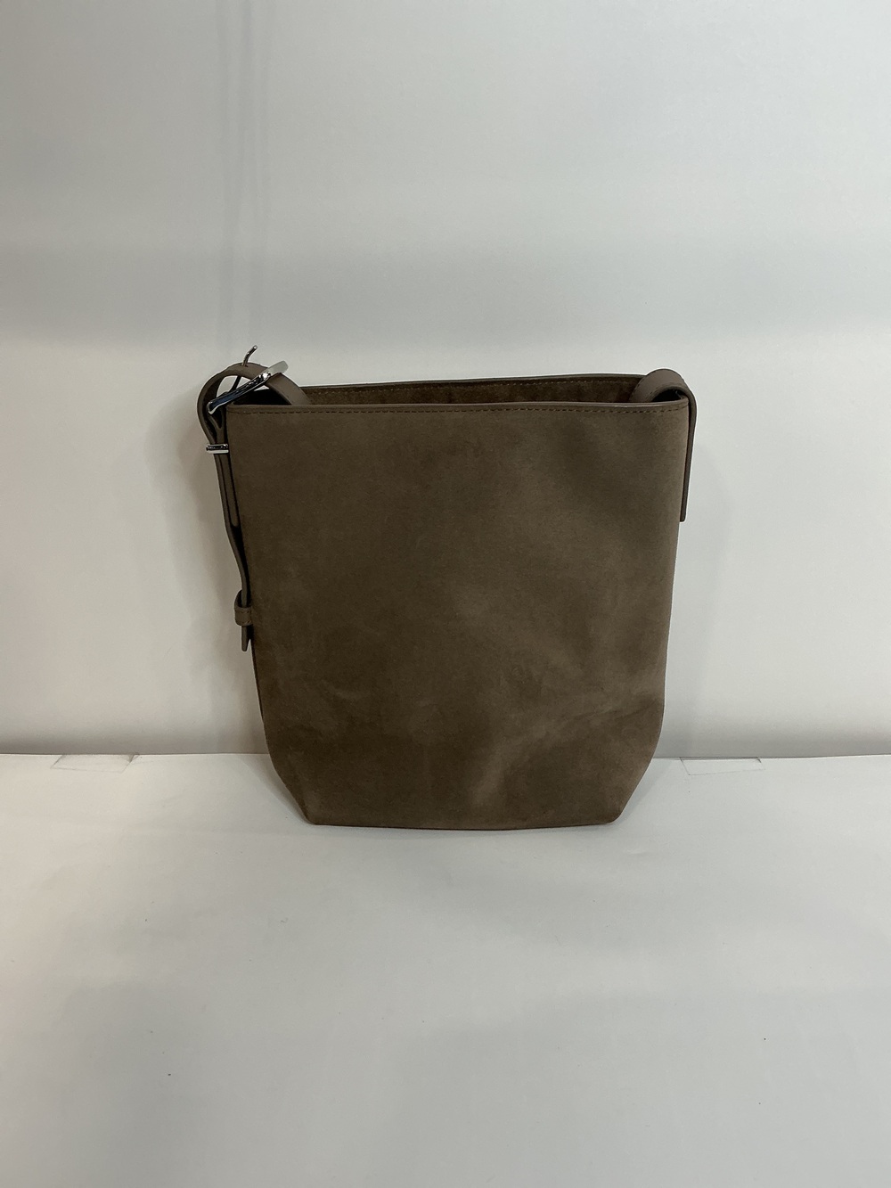 Italian Suede Bucket Crossbody